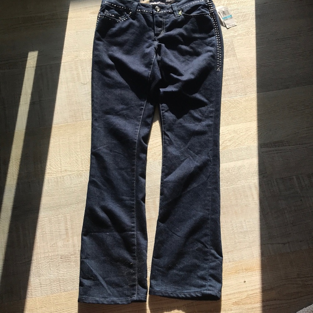 Seven7 Dark Wash Straight Cut Jeans, Size 27 - Picture 3 of 12